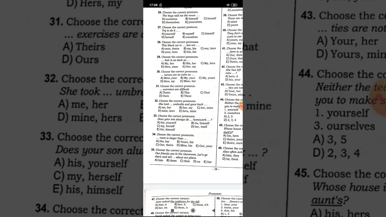 Toplu -  Personal Pronouns.Possessive Pronouns.Reflexive Pronouns.Demonstrative Pronouns. 1-65