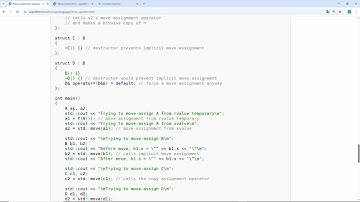 C++ Beginner Tutorial - Basics - #347 -  Move Assignment