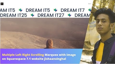 Multiple Left Right Scrolling Marquee with image on Squarespace 7.1 website jishaansinghal