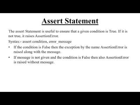 Assert Statement in Python Hindi
