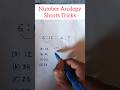Number Analogy Reasoning Tricks / Reasoning Prectice Set 2026 #ssc #reasoning #maths #shorts