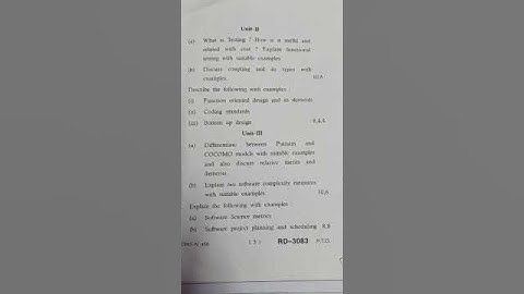 Question paper of software Engineering of MCA 2nd sem july-2021 mdu