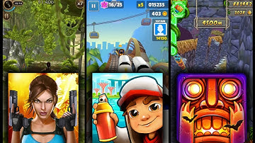 Lara Croft Relic Run Vs Subway Surfers Singapore Vs Temple Run 2 Spooky Ridge - Endless Run Gameplay