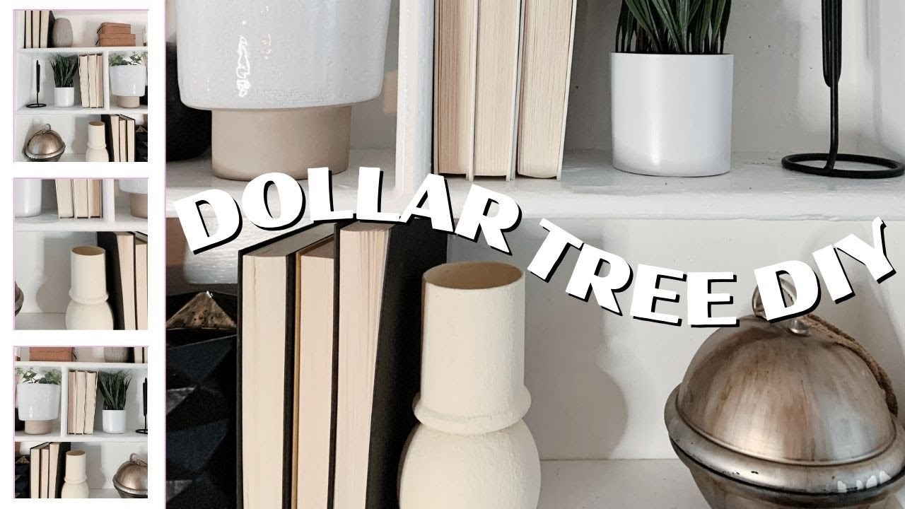 Dollar Tree Modern Textured Glass Vase DIY 