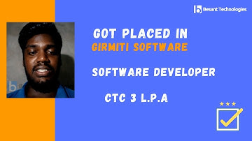 Besant Technologies Bangalore Reviews | Pradeep  Got Placed in GIRMITI  3LPA | Success Story