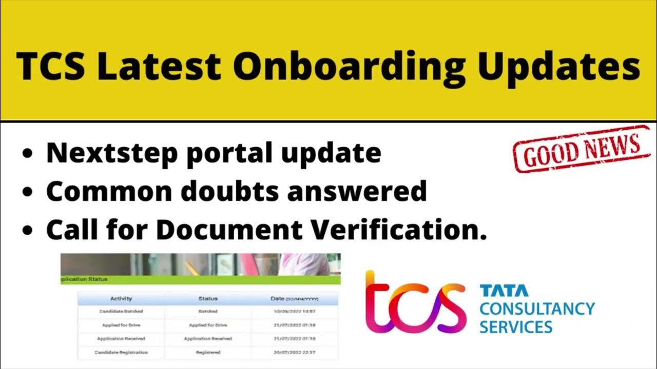 TCS latest Onboarding Updates Common Joining Queries answered
