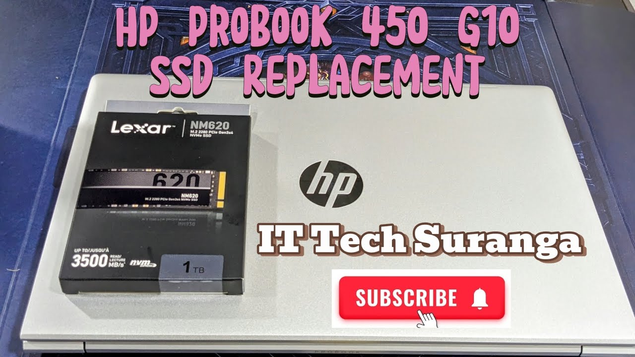 HP ProBook 450 G10 SSD UPGRADE - Replace - YouTube