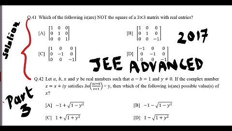JEE ADVANCED MATH SOLUTION SERIES PART3| 2017 question paper @Maths Vine