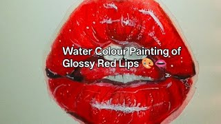 🎨 Watercolor Painting of Glossy Red Lips | Step-by-Step Tutorial for Beginners 💋 @artistic_sabeena 🎨 Watercolor Painting of Glossy Red Lips | Step-by-Step Tutorial for Beginners 💋 @artistic_sabeena