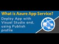 What Azure App Service and deploy your App with Visual studio and Publish profile