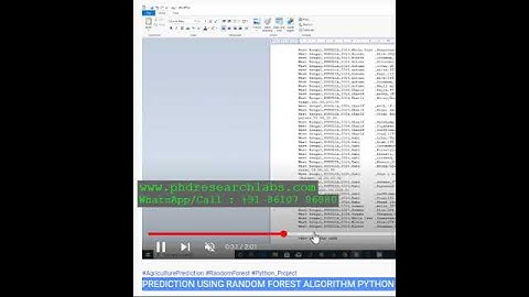 PREDICTION USING RANDOM FOREST ALGORITHM PYTHON PROJECT
