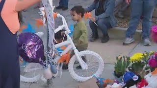 Ghost bike installed where 6-year-old boy was struck, killed