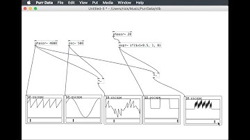 (008) Pure Data - making a simple oscilloscope utility