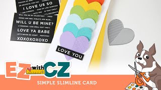 EZ with CZ: Clean & Simple Slimline Card