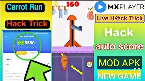 Mx player game se paise kamaye mx player carrot run game hack trick mx player game new hack trick