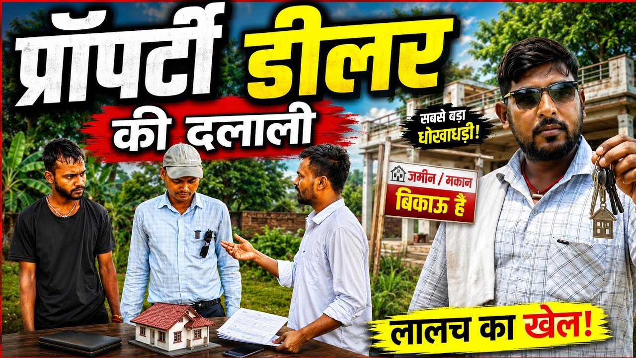 प्रॉपर्टी डीलर की दलाली | lalach ka khel | dalaligiri ka khel | #comedy #funny #viralvideo #trending