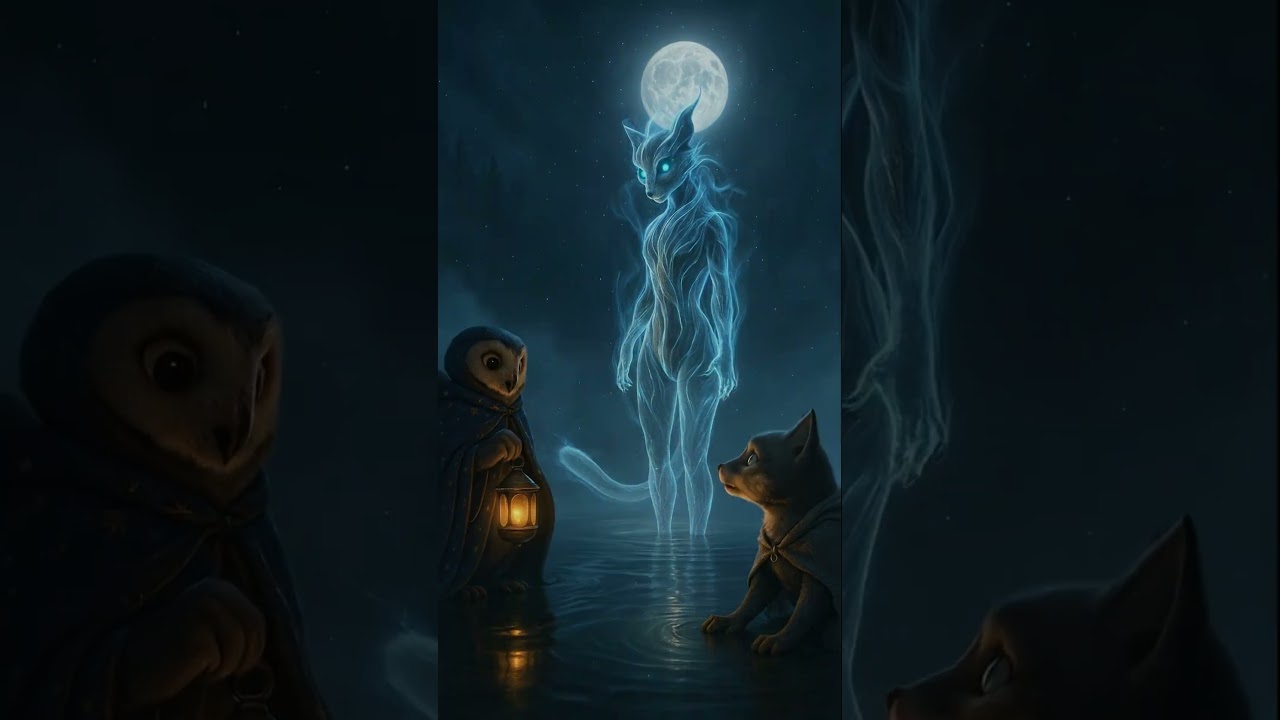 Orin & The Mirror of Forgotten Faces 🪞🦉 | Mysterious Fantasy Short #youtubeshorts  #cartoon