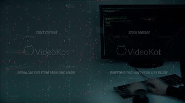 Quick hands of a hacker programmer typing code in terminal, close-up