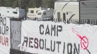 A drunk, "unhoused," lady approaches me outside of Camp Resolution.