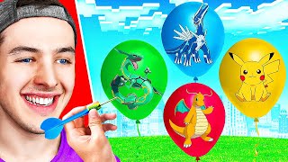 Popping BALLOONS To Get GOD POKEMON in MINECRAFT