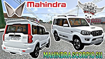 🖤Mahindra Scorpio S11 car driving|Bus Simulator Indonesia|Mod in Bussid|Car In Bussid|Mahindra Mod