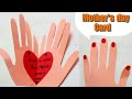 Diy mothers day card ideasmaking easy hand print card for kidssimple mothers day card for kids