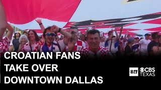 Croatian fans take over Downtown Dallas ahead of World Cup match