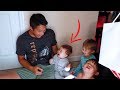 Baby's Funny Reaction When Scared!
