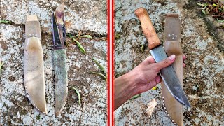 Restauração de uma velha faca com o cabo quebrado/Meu mundo restauração
