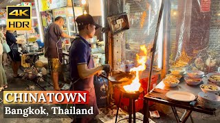 [BANGKOK] Chinatown "The Best Street Foods On Yaowarat Road"| Thailand [4K HDR Walking Tour]