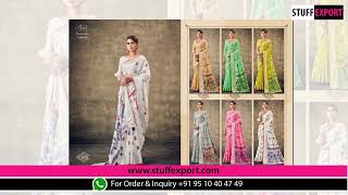 Aura Cashmere Vol-1 Soft Linen Weaving Fancy Saree Catalog Dealer screenshot 4