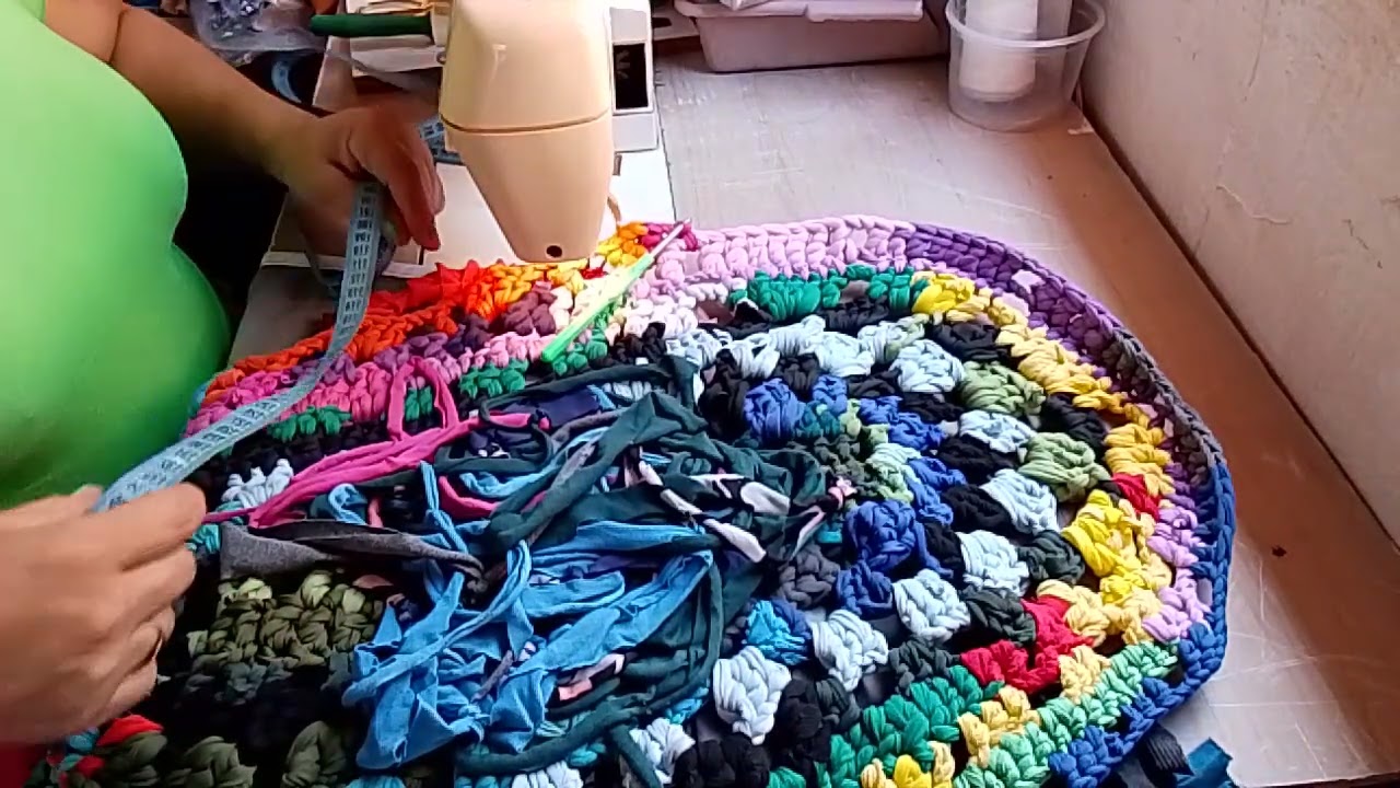 Vamos reaproveitar sobrinha de malhar #tapetefrufru