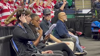 Ohavia Phillips Speaks With Her Producer During The Acc Womens Basketball Tournament