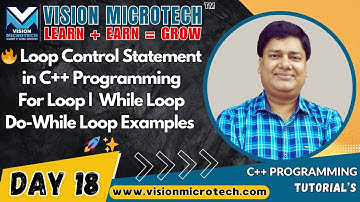 🔥 Loop Control Statement in C++ Programming | For Loop, While Loop, Do-While Loop Examples 🚀 ✨