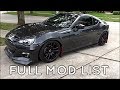 Subaru BRZ Modifications! (FULL MOD LIST)