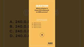 MCQ-163 | Which of below is Class-E IPv4 Network in CIDR Notation?