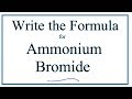 Ammonium Bromide and Ionic Compounds