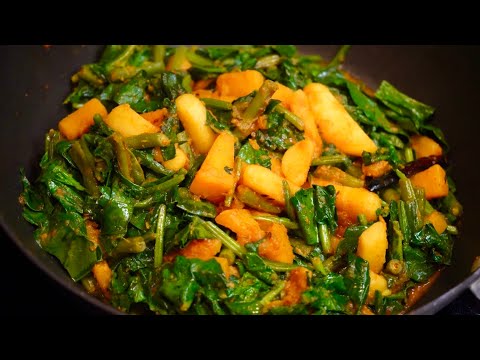 SPINACH WITH MIXED VEGETABLES  QUICK amp EASY PALAK RECIPE  Vegan Recipe