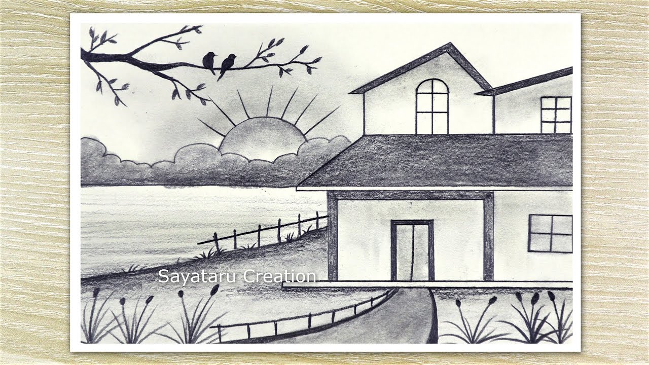 Custom House Illustration - Pencil | Vana Chupp Studio