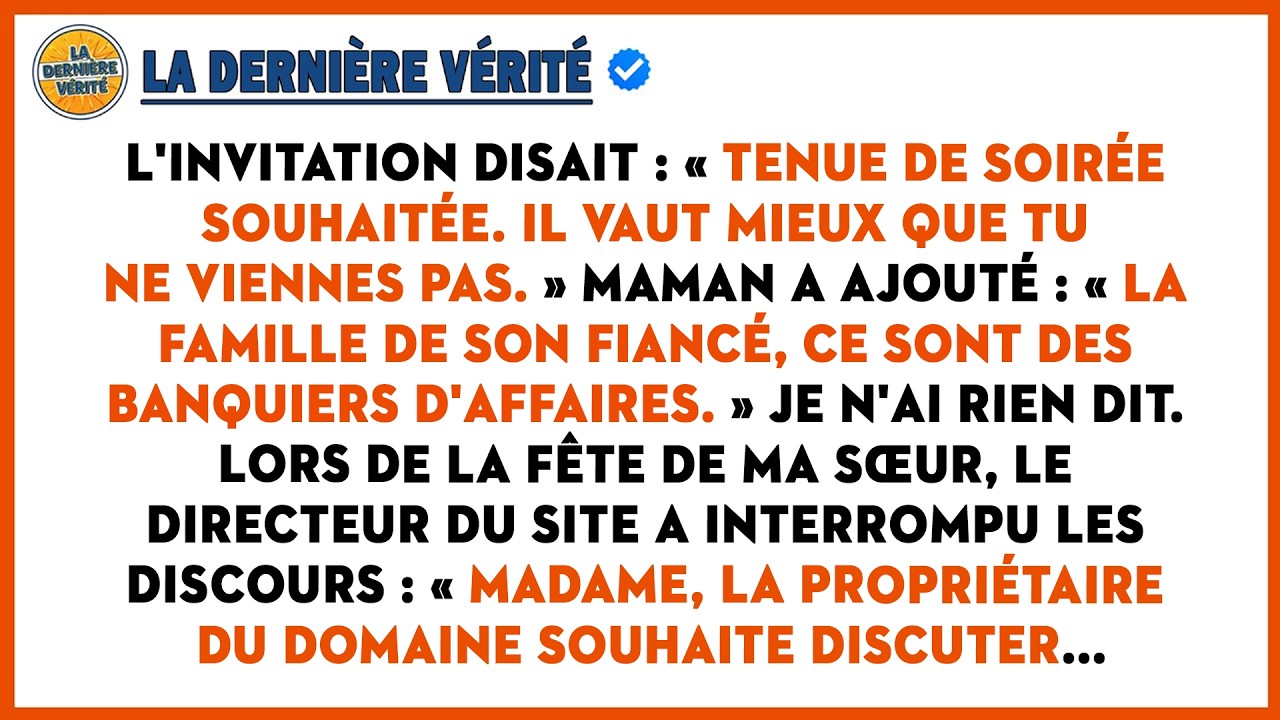 L'invitation Aux Fiançailles De Ma Sœur Disait « Merci De Ne Pas Venir », Puis La Propriétaire...