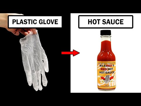 Turning plastic gloves into hot sauce