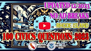 100 Civics Questions for US Citizenship Test | Rhode Island Version | New 2023 Update