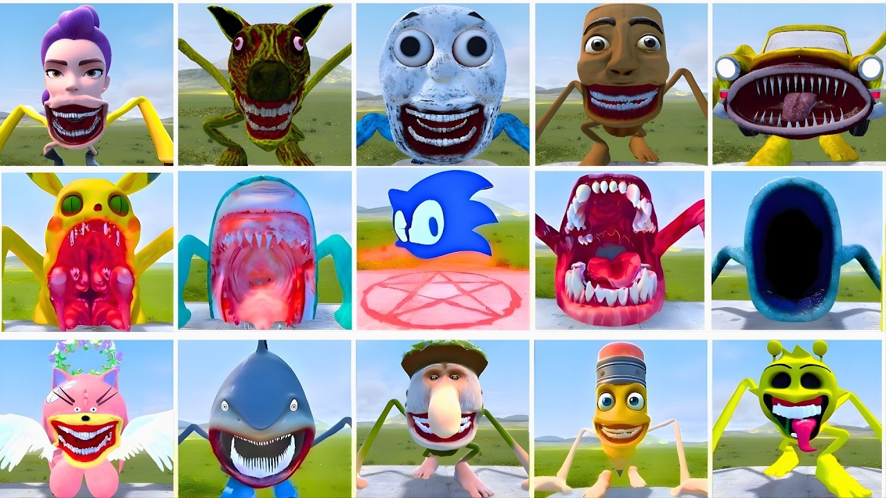 NEW DEATHMATCH GAME WITH ALL SHIN SONIC TAPES FAMILY VS BRAINROT FAMILY in Garry's Mod!