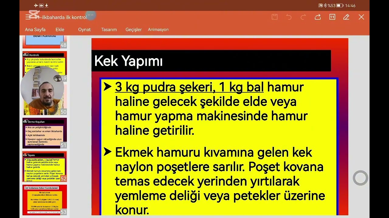 9. Ders. İkinci Kısım; İlk bakım- besin kontrolü, besleme.