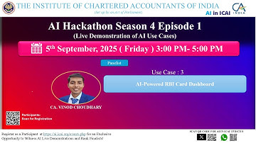 AI Hackathon S4 E1: Use Case 3 – AI-Powered RBI Card Dashboard – CA. Vinod Choudhary