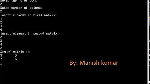 C program to add/subtract two matrices-C programming tutorial-34