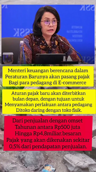 para pedagang E-Commerce bakal dikenai pajak #shorts