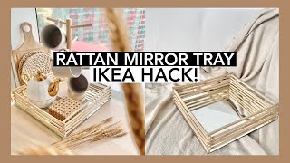 DIY RATTAN MIRROR TRAY using IKEA mirror | AIMAN ARIFF screenshot 4