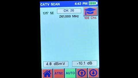 The SignalScout Signal Level Meter - ATSC & CATV Scan
