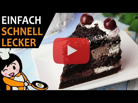 Schwarzwälder Kirschtorte REZEPT | mit & ohne Alkohol backen [Kuchenklassiker einfach selber machen]. 
